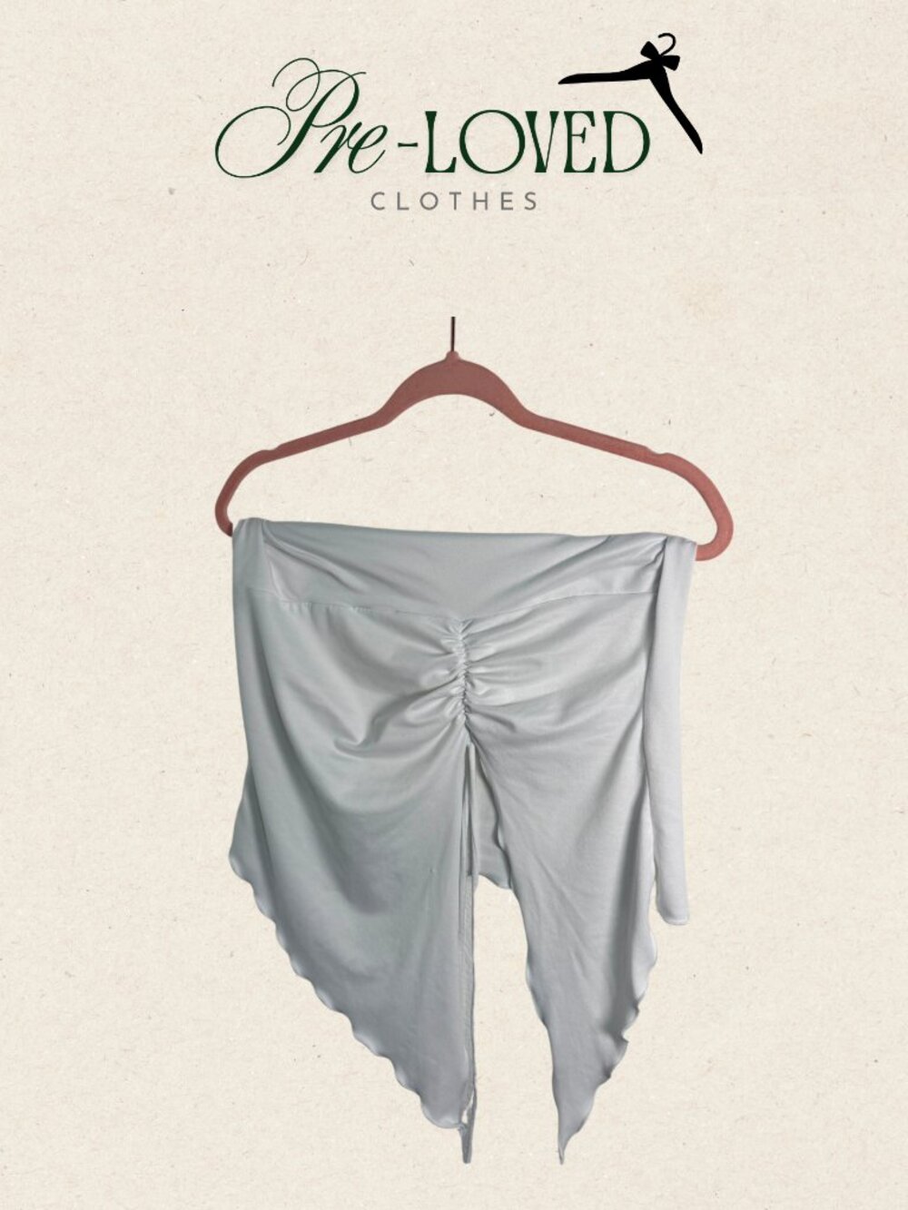 White Ruched Tube Top (Worn once only)
